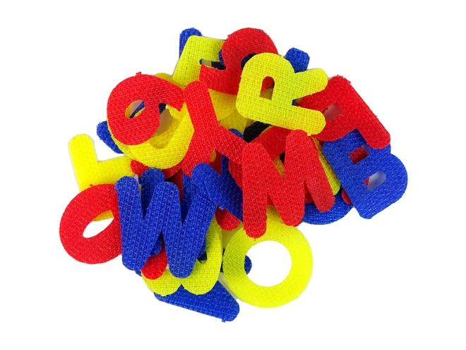 Litere colorate cu velcro