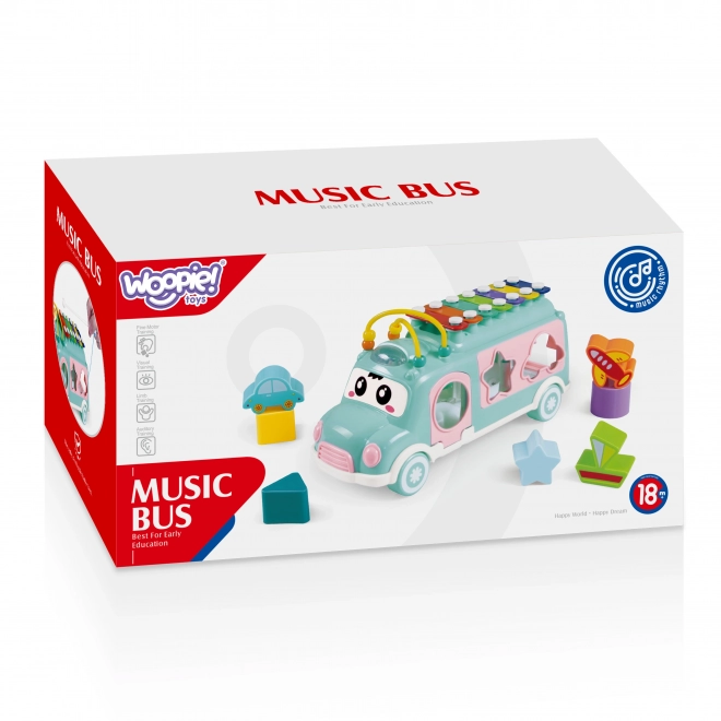 Woopie auto muzical roz cu elemente de sortare și țambale