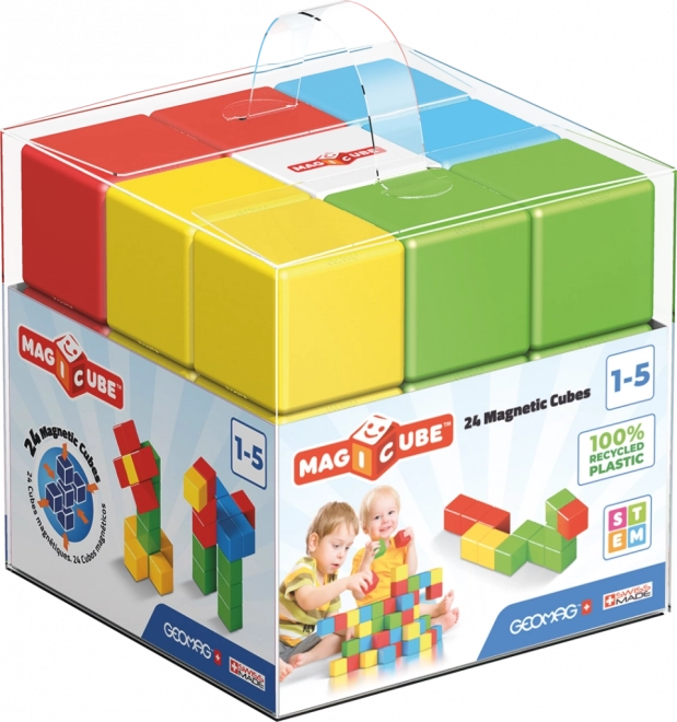 Cuburi magnetice Magicube Crystal reciclate - 24 de blocuri