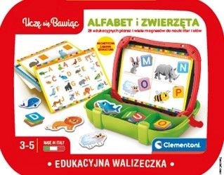 Servieta magnetică educațională Alfabet și animale Clementoni