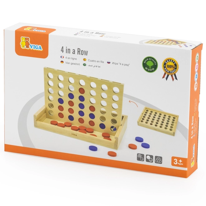 Joc logic din lemn 4 în linie