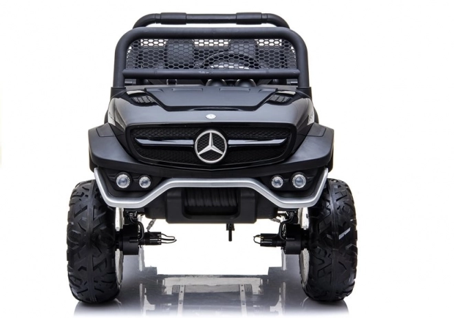 Mașina electrică Mercedes Unimog neagră – negru