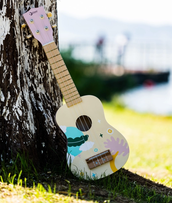 Ukulele din lemn albastru pentru copii Classic World
