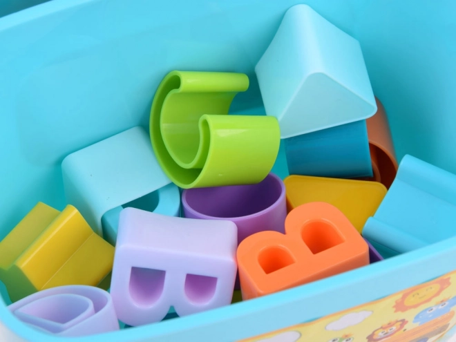 Set educativ găletușă cu litere sortator 16 piese