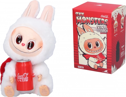 Labubu Coca Cola pluș 15 cm cu agățătoare