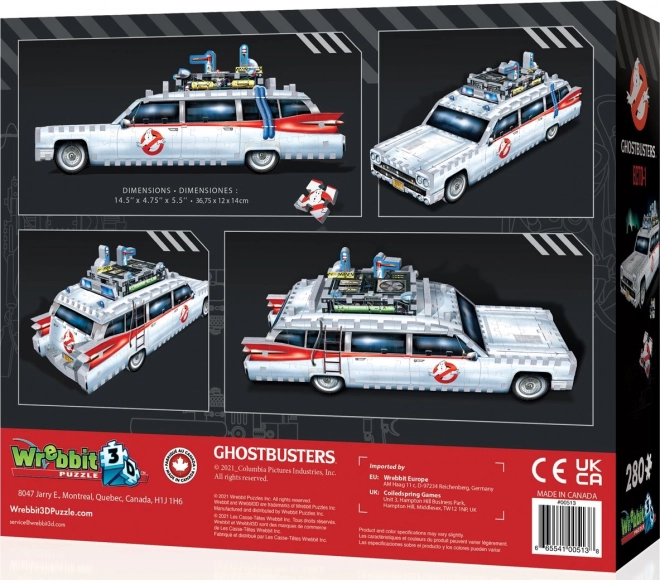 Puzzle 3D autobuz GHOSTBUSTERS Ecto-1 de la Wrebbit, 280 de piese