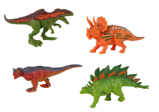 Tractor dinozaur cu remorcă și 4 figurine de dinozauri