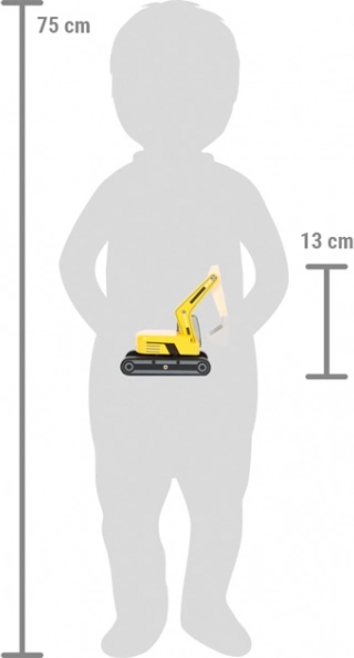 Excavator din lemn cu șenile Small Foot