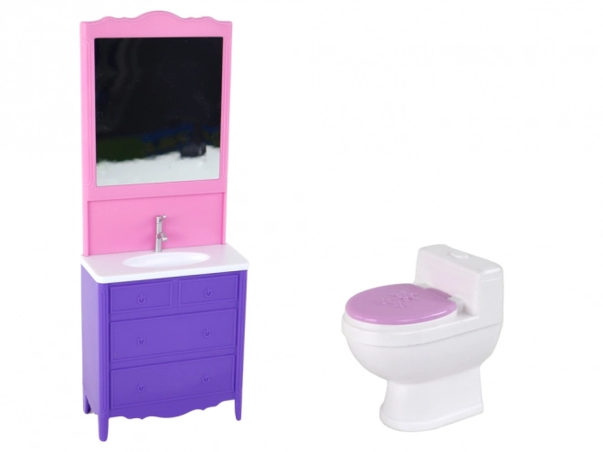Păpușă în halat de baie cu accesorii