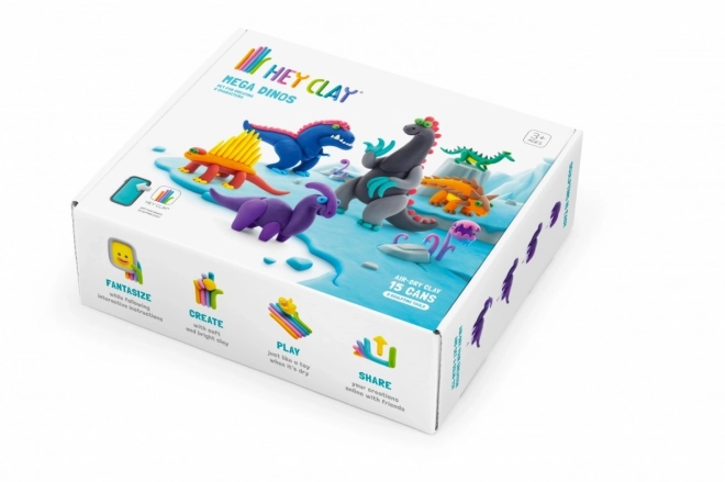 Set mega dinozauri plastilină Hey Clay