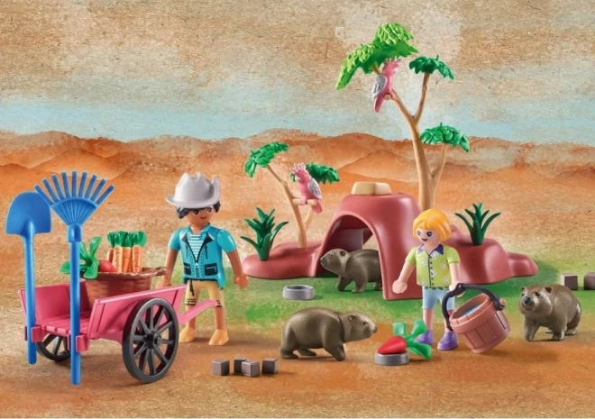 Set figurine Wiltopia Adăpost pentru Wombați