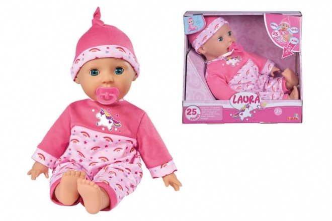 Păpușă Laura Tickle Baby 38 cm