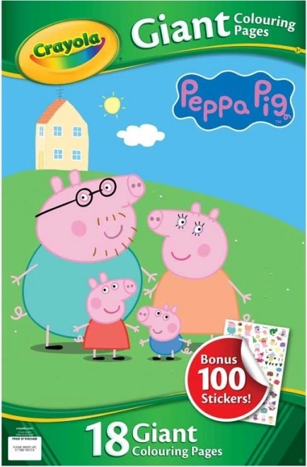 Mega carte de colorat Crayola Peppa Pig