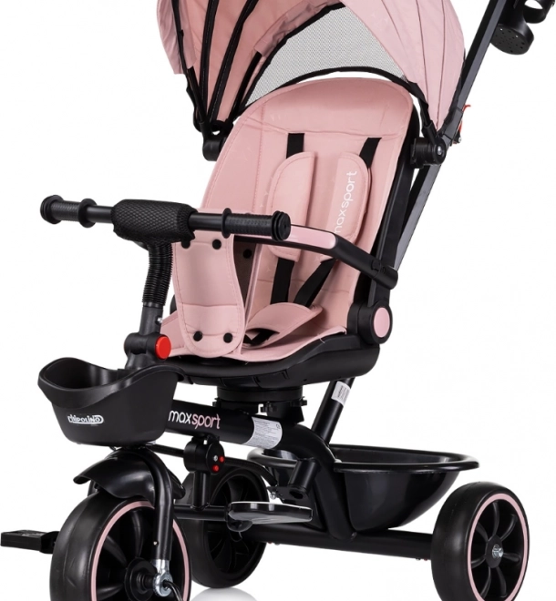 Tricicleta Chipolino cu acoperiș Max Sport 2 în 1 roz