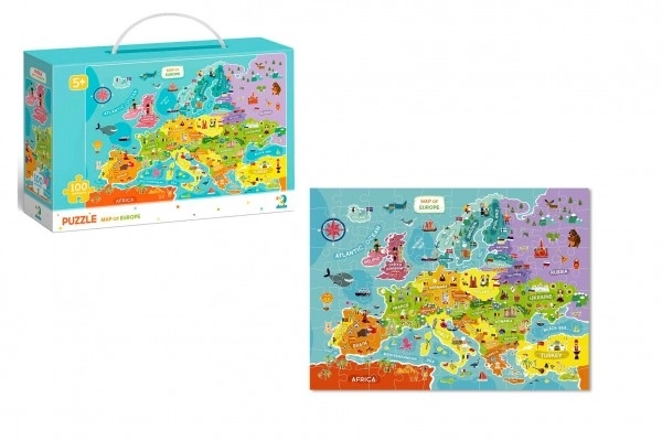 Puzzle educativ Harta Europei 64x46 cm 100 piese