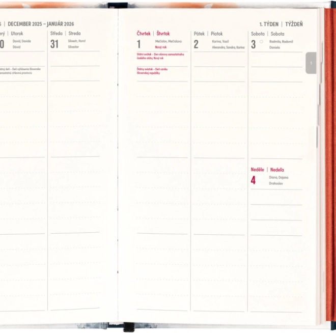 Agenda magnetică săptămânală 2026 Japonia 13x21 cm