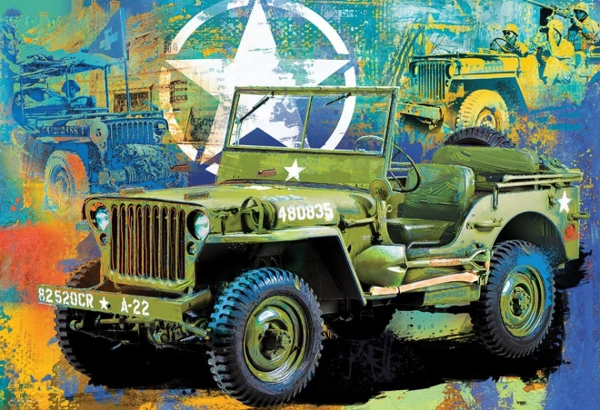 Puzzle metalic Jeep militar 550 piese