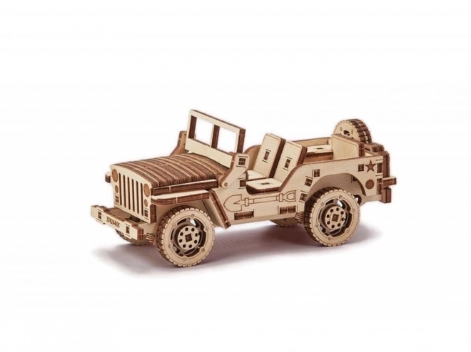 puzzle 3D din lemn jeep