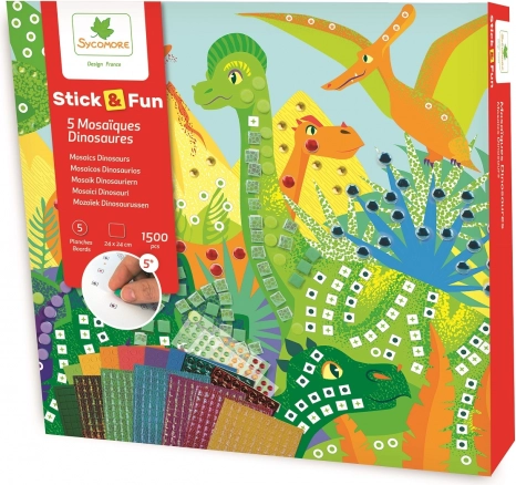 Stick & Fun - Mozaic lumea dinozaurilor