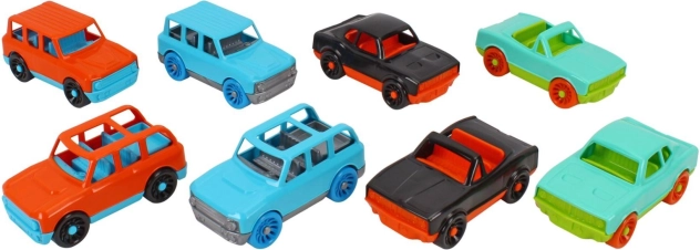 Mașinuță din plastic 10 cm cu rulare liberă – mix de culori și modele