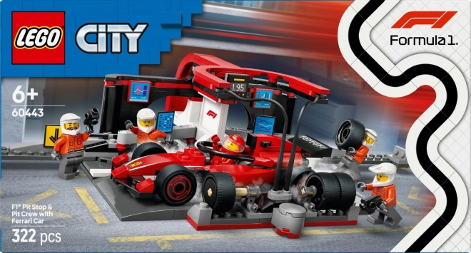 Garajul F1 LEGO City cu echipă Ferrari