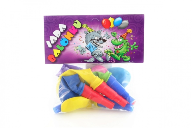 Baloane gonflabile cu fluier, set 7 buc