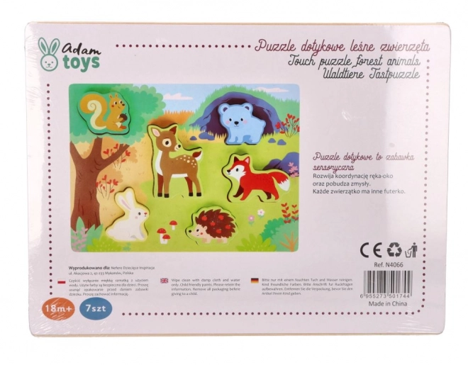 Puzzle tactile 3D Animale din pădure