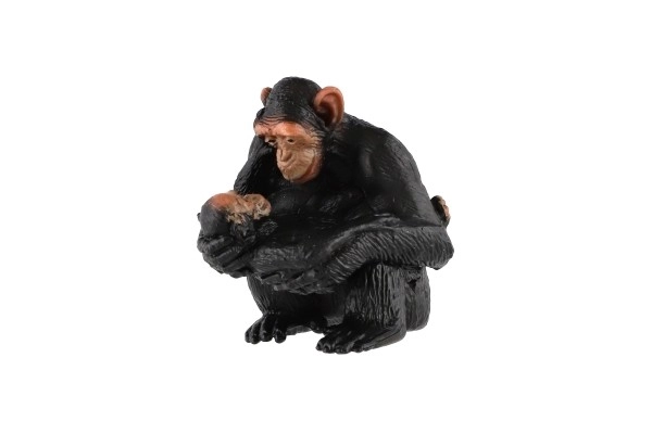 Șimpanzeu învățat femelă cu pui zooted figurine plastice 5cm