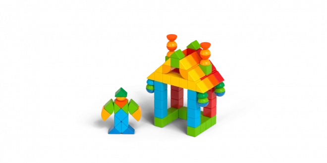 Set construcție Geomag Magicube Shapes cu 164 de piese