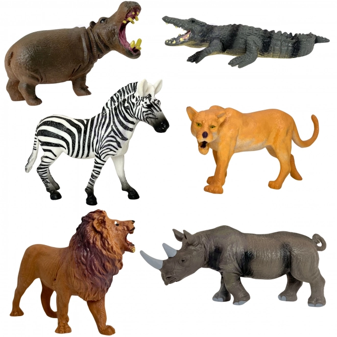 Set figurine mari cu animale sălbatice + covoraș și accesorii