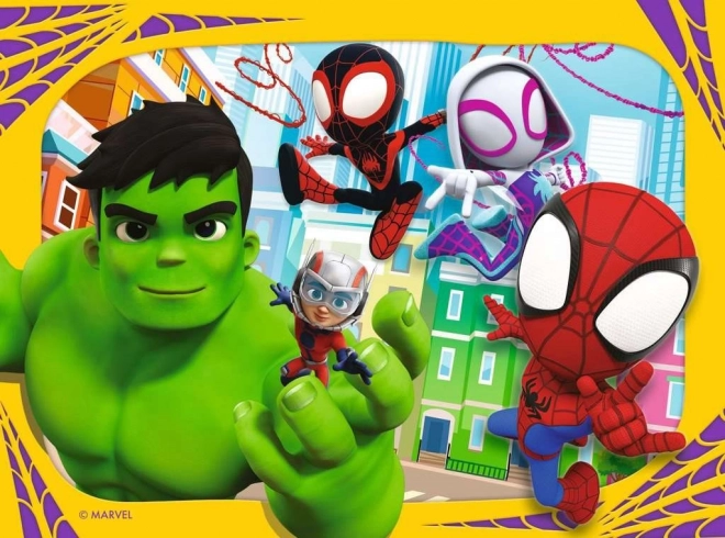 Puzzle Ravensburger Spidey și prietenii săi uimitori 4 în 1