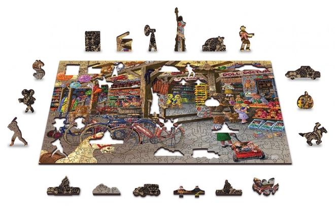 Puzzle din lemn în magazinul de jucării 2-în-1, 400 piese EKO