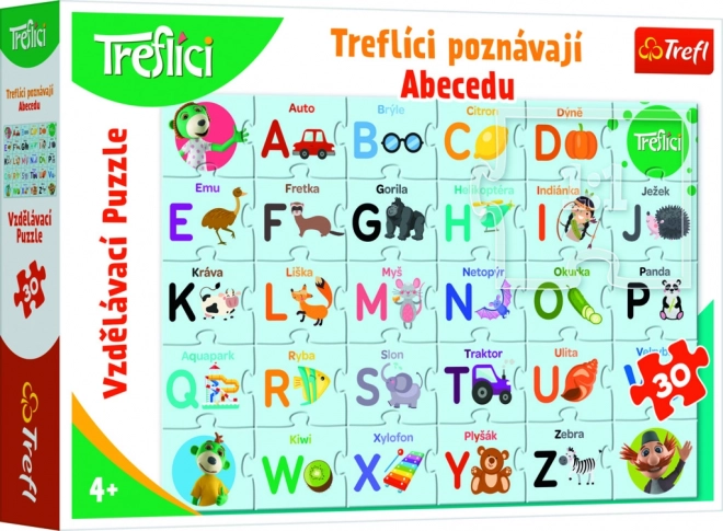 Puzzle educative - Treflícii descoperă alfabetul