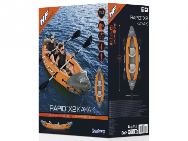 Caiac Inflabil pentru 2 Persoane Lite-Rapid X2 de la Bestway