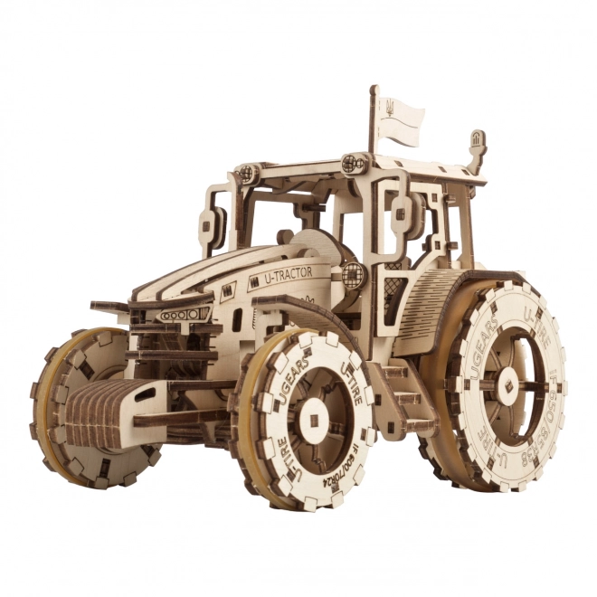 Puzzle mecanic 3D din lemn Tractor Ugears