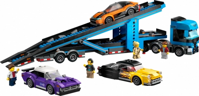 Transportor auto LEGO City cu mașini sport