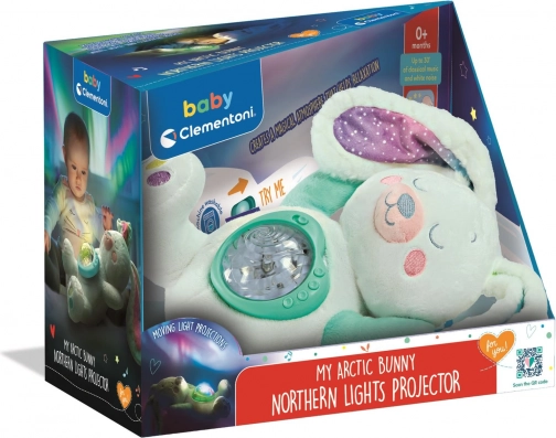Clementoni Baby proiector de pluș iepuraș