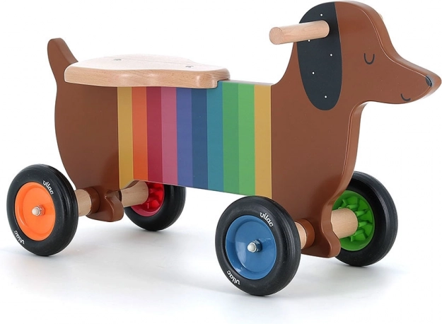 Vilac vehicul de lemn multicolor Căţel