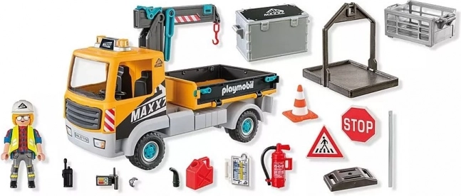 Camion de construcții Playmobil cu macara