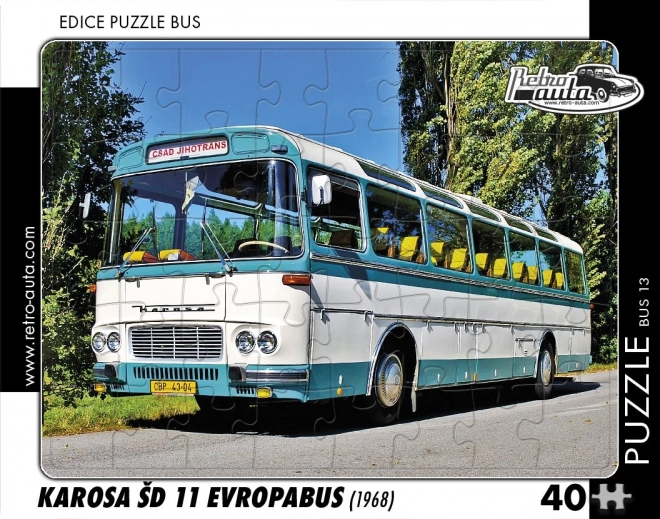 Retro puzzle autobuz Karosa ȘD 11 Evropabus 1968