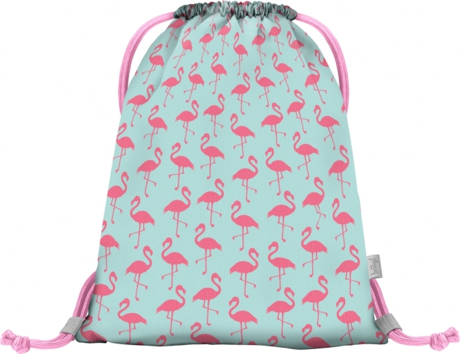 Set 3 piese BAAGL Zippy Flamingo: Ghiozdan, penar, saculet