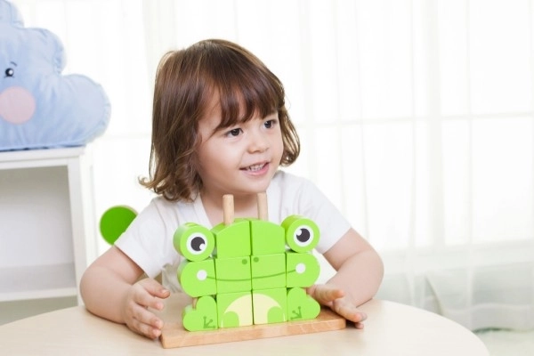 Puzzle broască din lemn 17 piese
