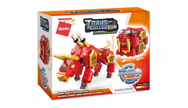 Set de construcție taur robotic Qman Flaming Bull