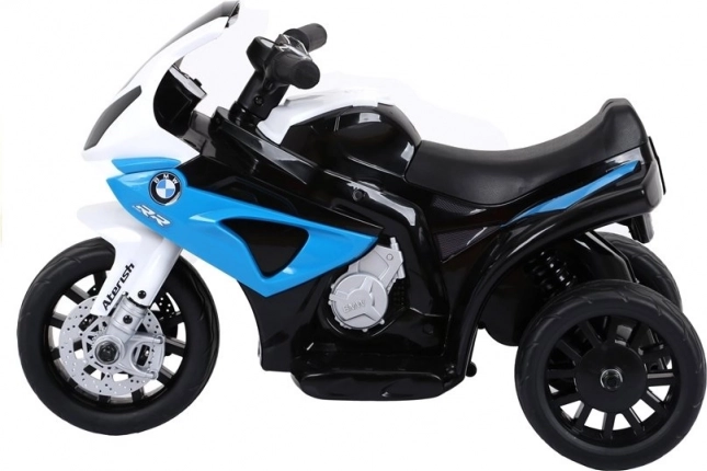 Motocicletă pe baterii BMW S1000RR cu trei roți albastră