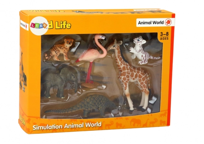 figurine animale set girafă flamingo elefant tigru