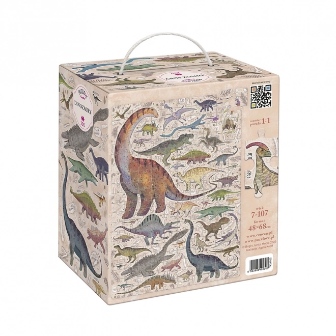 Puzzle 200 de piese Dinozaurii Puzzlove