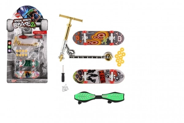 Set mini skateboard și trotinetă cu accesorii