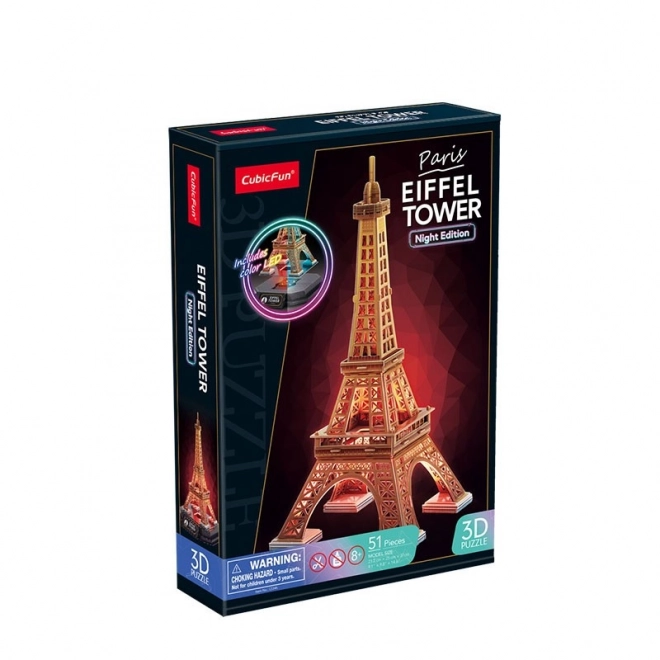 Puzzle 3D Turnul Eiffel noaptea