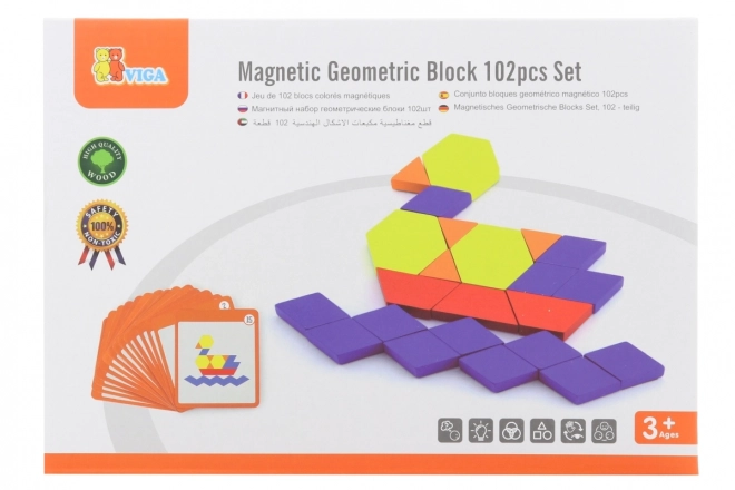 Mozaică magnetică cu blocuri geometrice