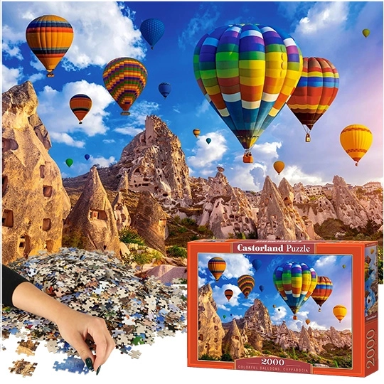 Puzzle 2000 de piese baloane colorate Cappadocia